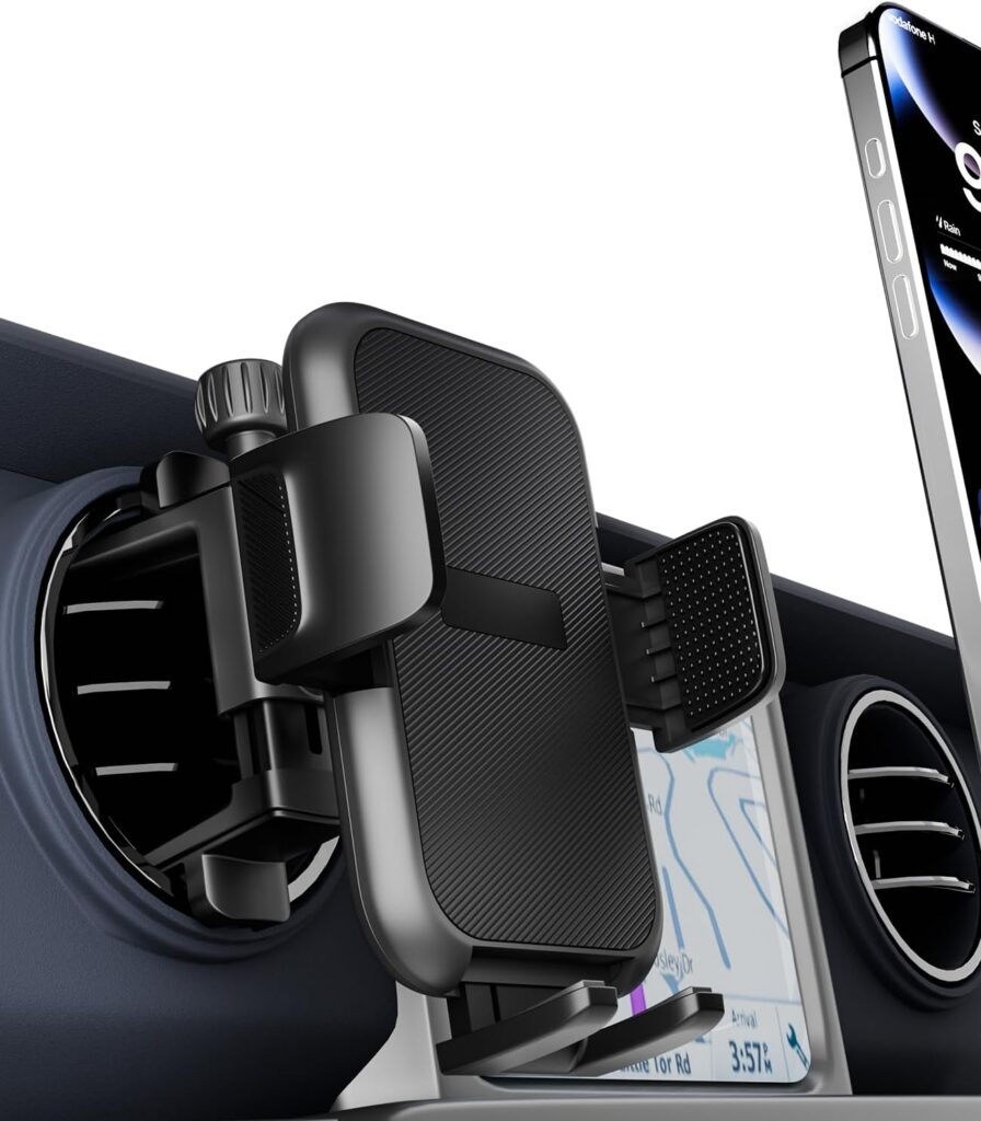 Home Round Vent Car Phone Holder for Jeep Wrangler JL(2018-2025) Gradiator (2020-2024) Compass (2009-2016) [Thick Case Friend