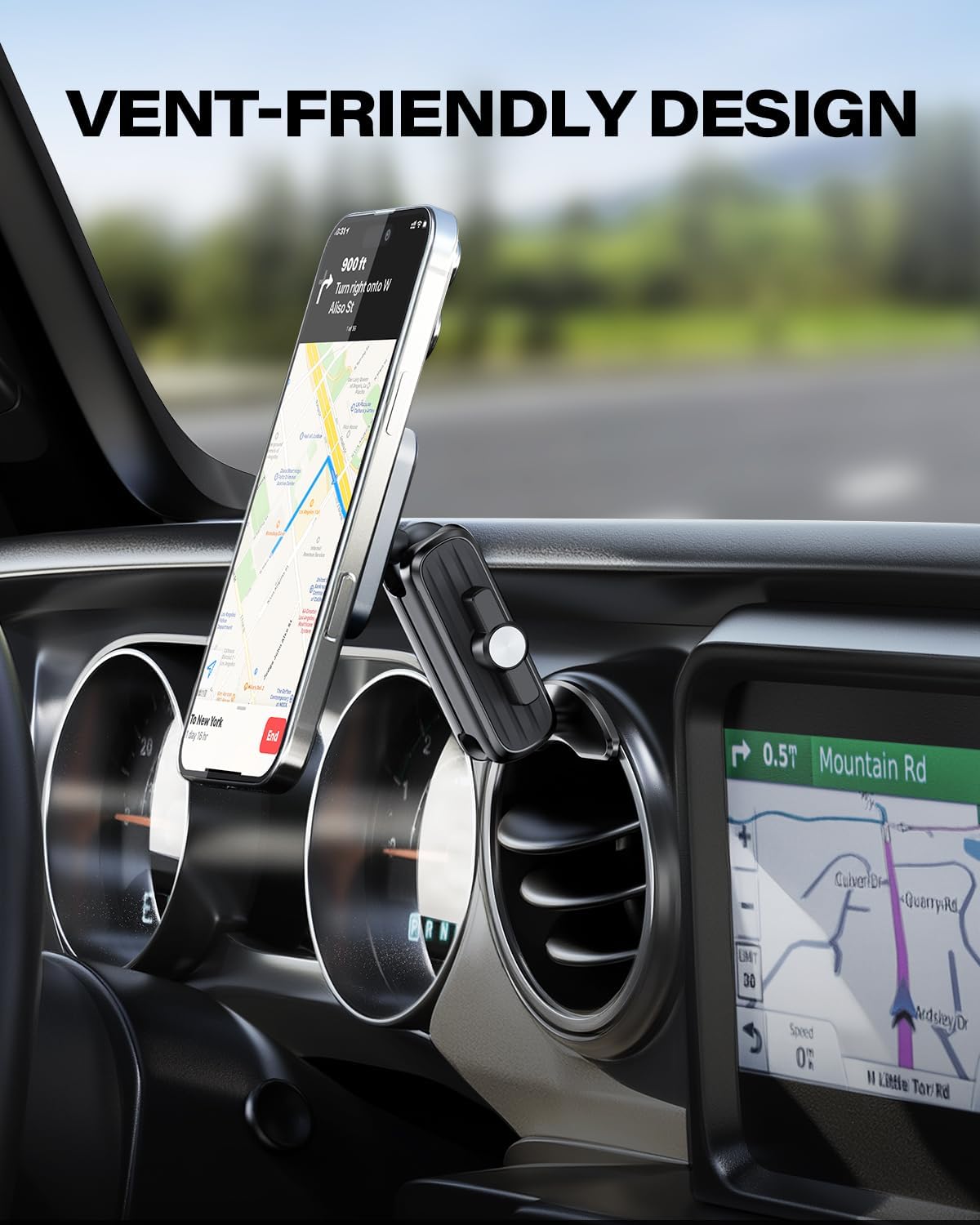 b0fsk15b5l 7 Phone Mount for Jeep Wrangler JL 2018-2023 & Gladiator JT 2020-2023